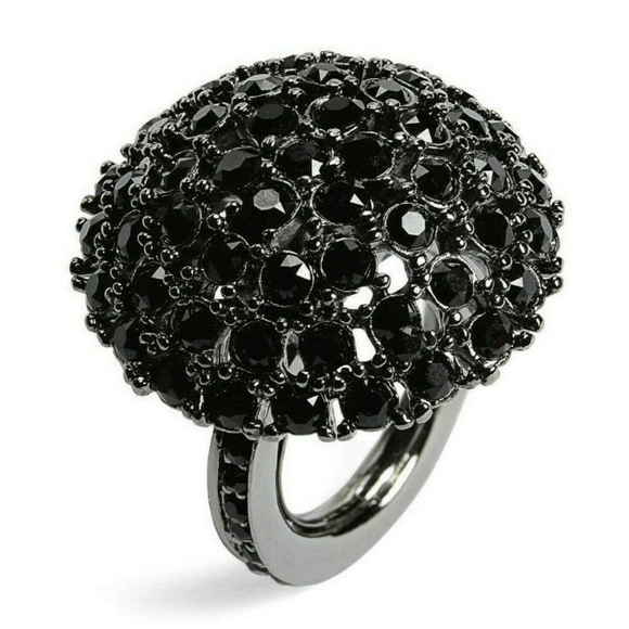 Oscar de la Renta Jewelry - Oscar de la Renta Signed Black Dome Ring Sz 6-7.5